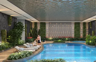 Temperature-controlled indoor swimming pool inside the ANP Privado clubhouse